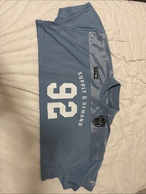Supply & Demand Light Blue Crewneck Jersey Top
